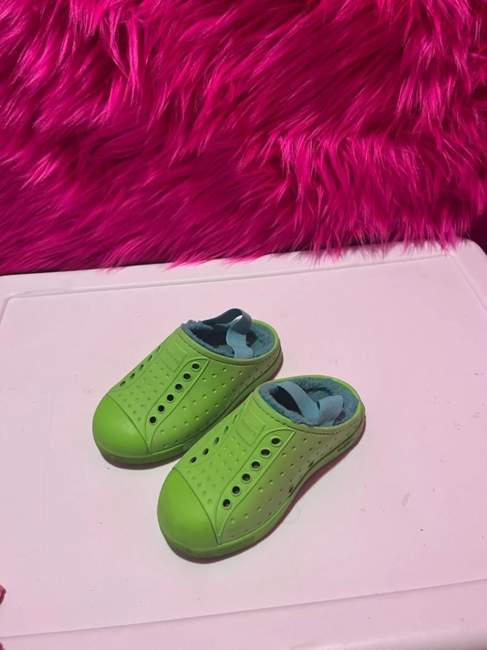 Kids Lightweight Slip-On Shoes in Lime NATIVE Shoes